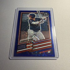 2026 USA Baseball Stars & Stripes Landon King #16 Blue Disco Prizm 025 /149