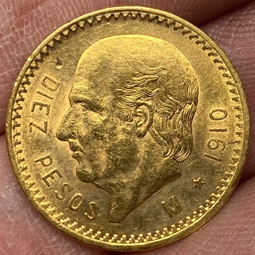 1910 Mexico 10 Pesos Gold — photo from the most recent tracked eBay sale