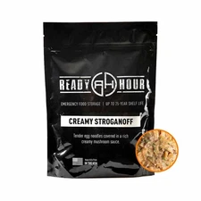 Ready Hour | Creamy Stroganoff |  4 Serving | Camping Meal | MRE Emergency Food