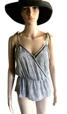 Sienna Sky Top Womens Small Tank Blouse Wrap Flowy Cottagecore NWT