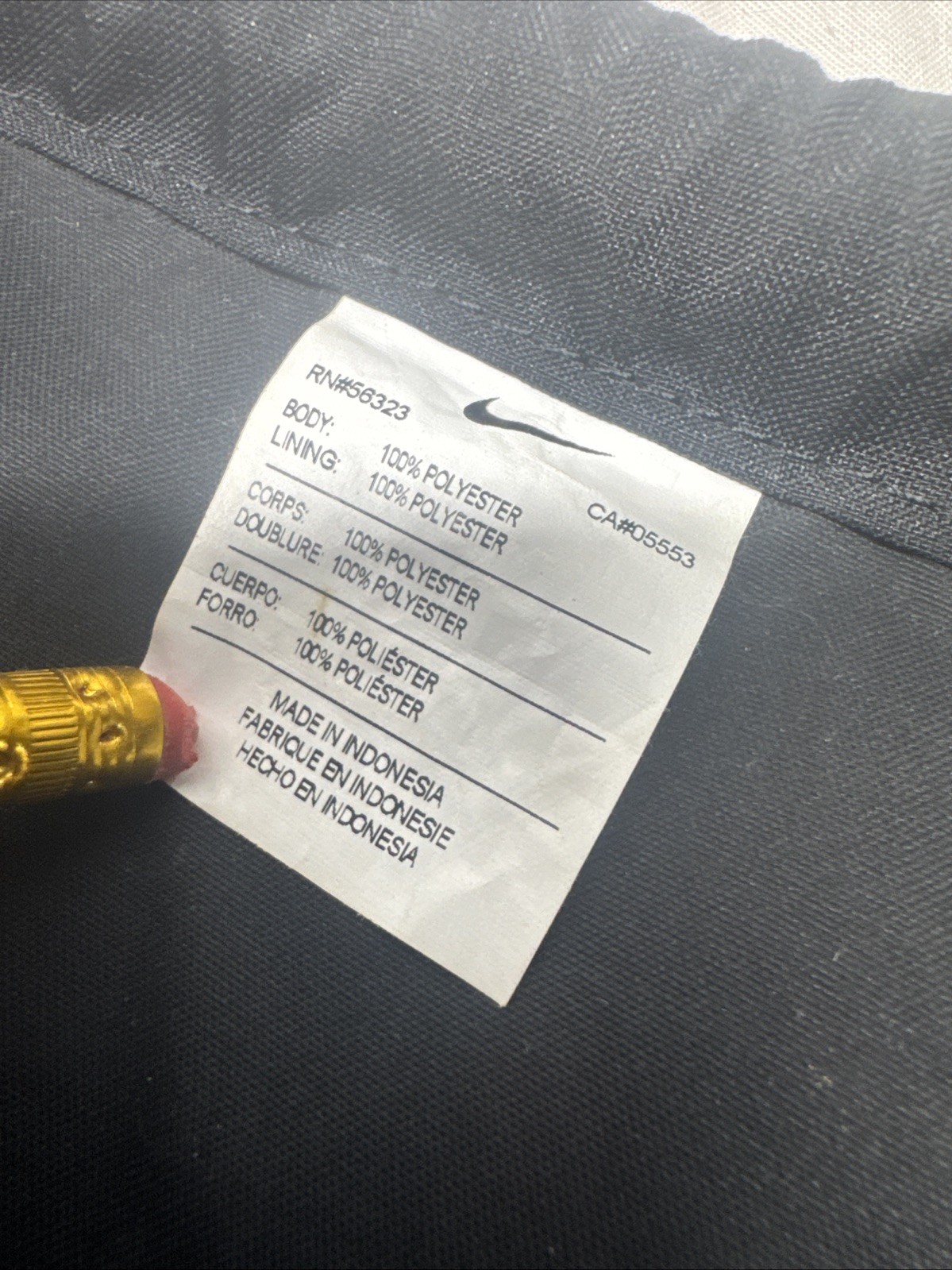 Nike Drawstring Black & White Backpack Gym Bag  U… - image 5