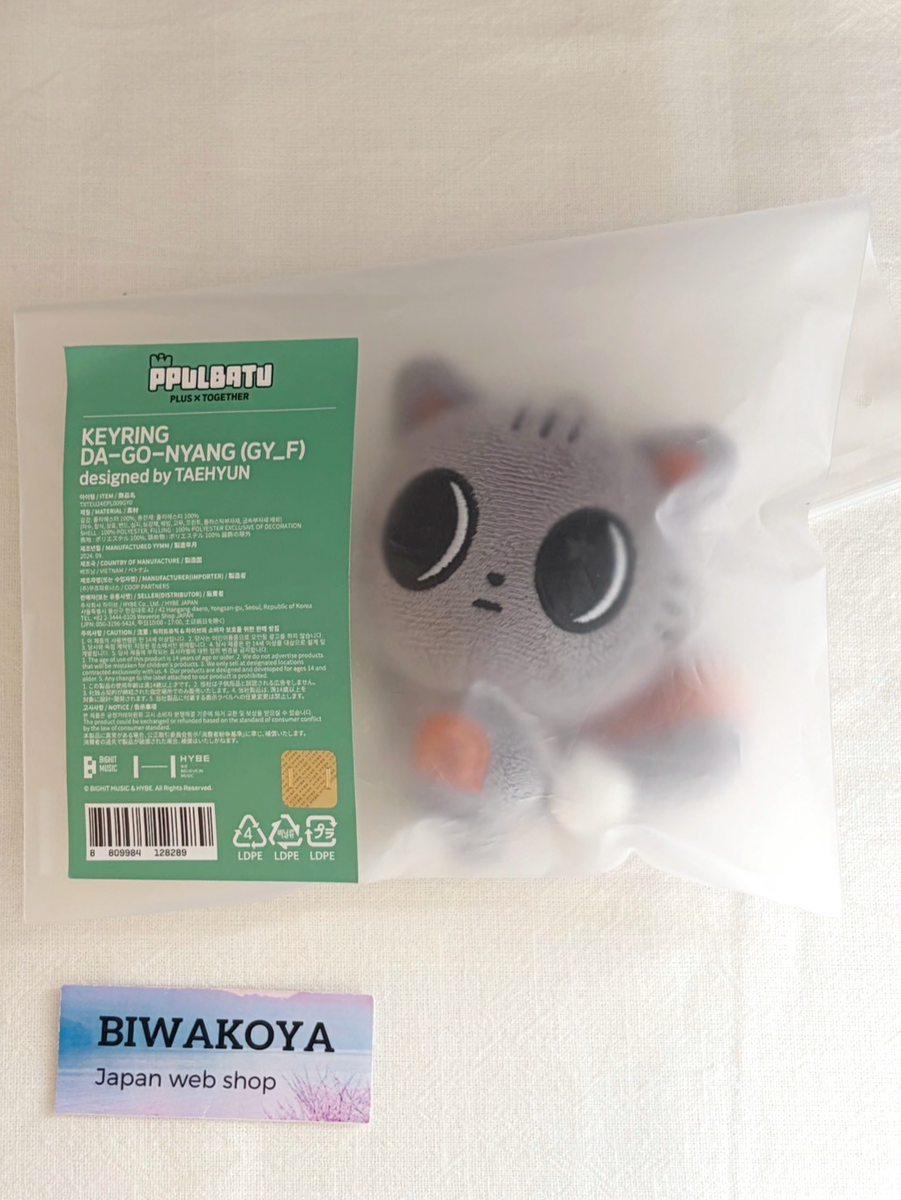 txt テヒョンDA-GO-NYANG (GY_F) キーホルダー初期 TXT TOMORROW X TOGETHER PPULBATU DA GO NYANG TAEHYON Plush Keyring