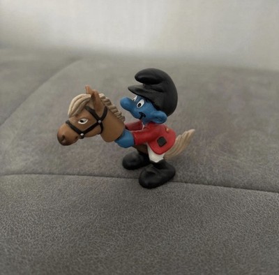 Schleich Schlumpf Springreiter Pferd Spielfigur Schleichtier