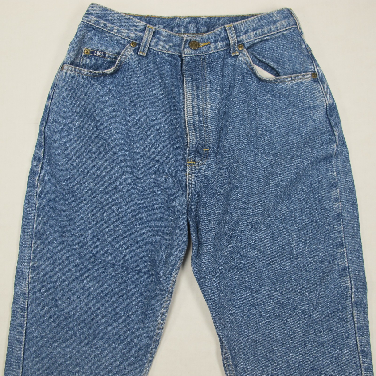 Vintage Lee Jeans Womens 12 Petite Blue High Rise Mom 90s Tapered Cotton thumbnail 4