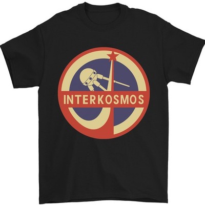 Interkosmos Sputnik Sowjet Raum USSR Cccp Herren 100% Cotton