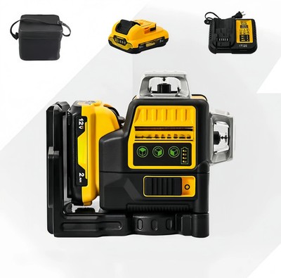 Laser Level 360 Self-Leveling, 3X360° Green Cross Line Laser Tool, Manually Adju