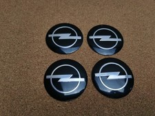 Lot de 4 Stickers Opel Enjoliveurs 56mm –  Noir 
