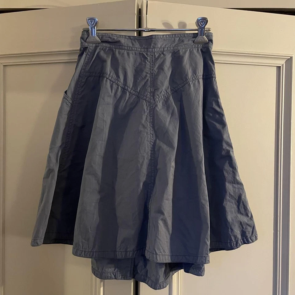 Miu Miu Knee Length Skirt Blue Gray Size 38 Stylish Fall Fashion - Image 3 of 4
