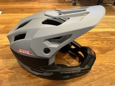 Outdoor Master Lightweight Full Face Mountain Bike Helmet Size Large Slate Grey