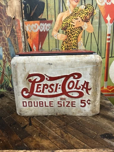 VINTAGE C. 1934 PEPSI COLA QUIKOLD COUNTERTOP COOLER SIGN COCA COLA COKE 7UP
