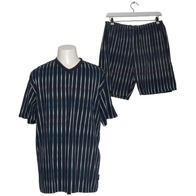 Trigema, Pyjama, Größe: XXL, Deluxe, Baumwolle, Blau, Streifen #wyo