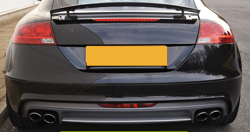 Alerón labial difusor parachoques trasero para Audi TT 8J MK2 2008-2010 no EE. UU. negro PU - Imagen 2 de 12