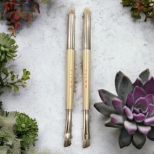 Mally Double-Ended Eye Shadow Brush Duo – 2 Pack | Dual Sided Blending