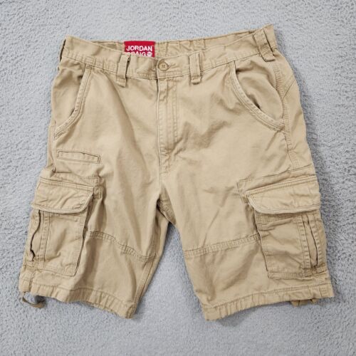 Jordan Craig Shorts Mens 34 Beige Cargo Utility Military Paratrooper Y2K