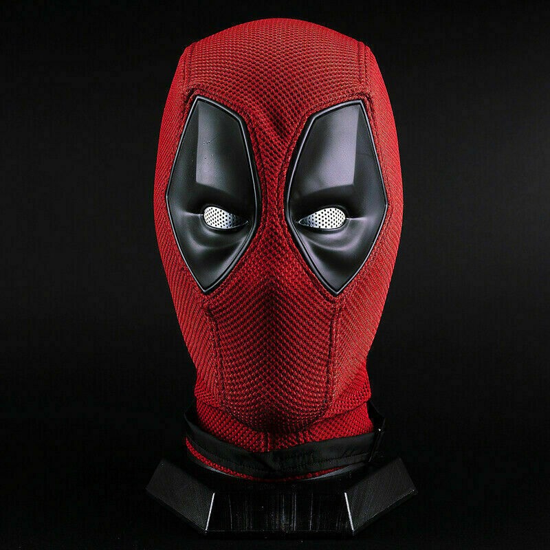 コスプレ用赤いメッシュマスク　Deadpool Cosplay Deadpool Full Face Mask Red Superhero Perspective