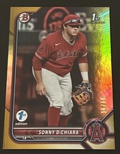 2022 Bowman Draft 1st Edition Gold Foil Parallel/50 Sonny DiChiara #BD-16 Angels