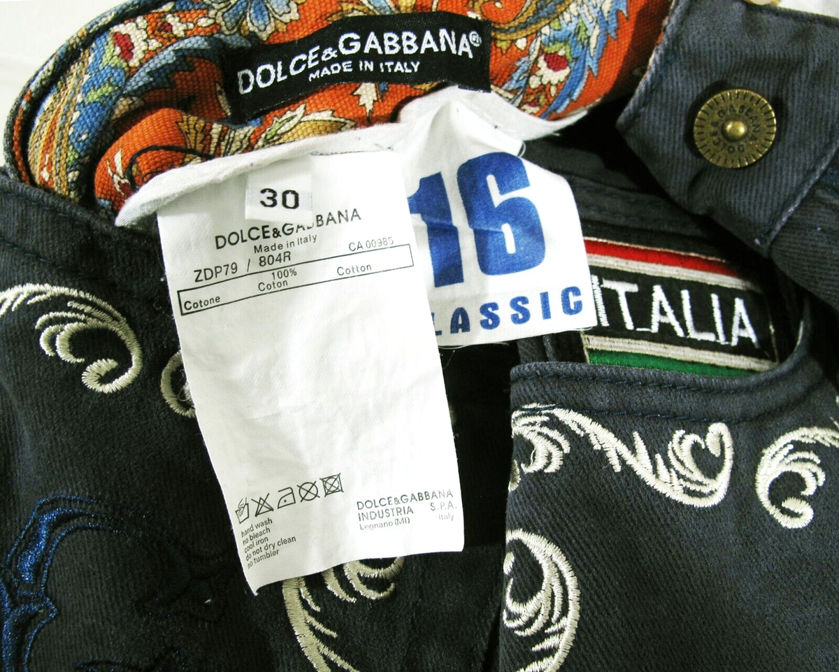 HOT ITALY UNISEX D&G DOLCE GABBANA @ 16 CLASSIC STRAIGHT Jeans