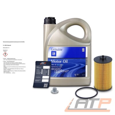 ÖLFILTER+5L ORIGINAL OPEL GM 5W-30 DEXOS MOTORÖL FÜR OPEL CORSA 