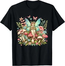 Enchanted Forest Fairy Fantasy Mystical Butterfly & Floral T-Shirt