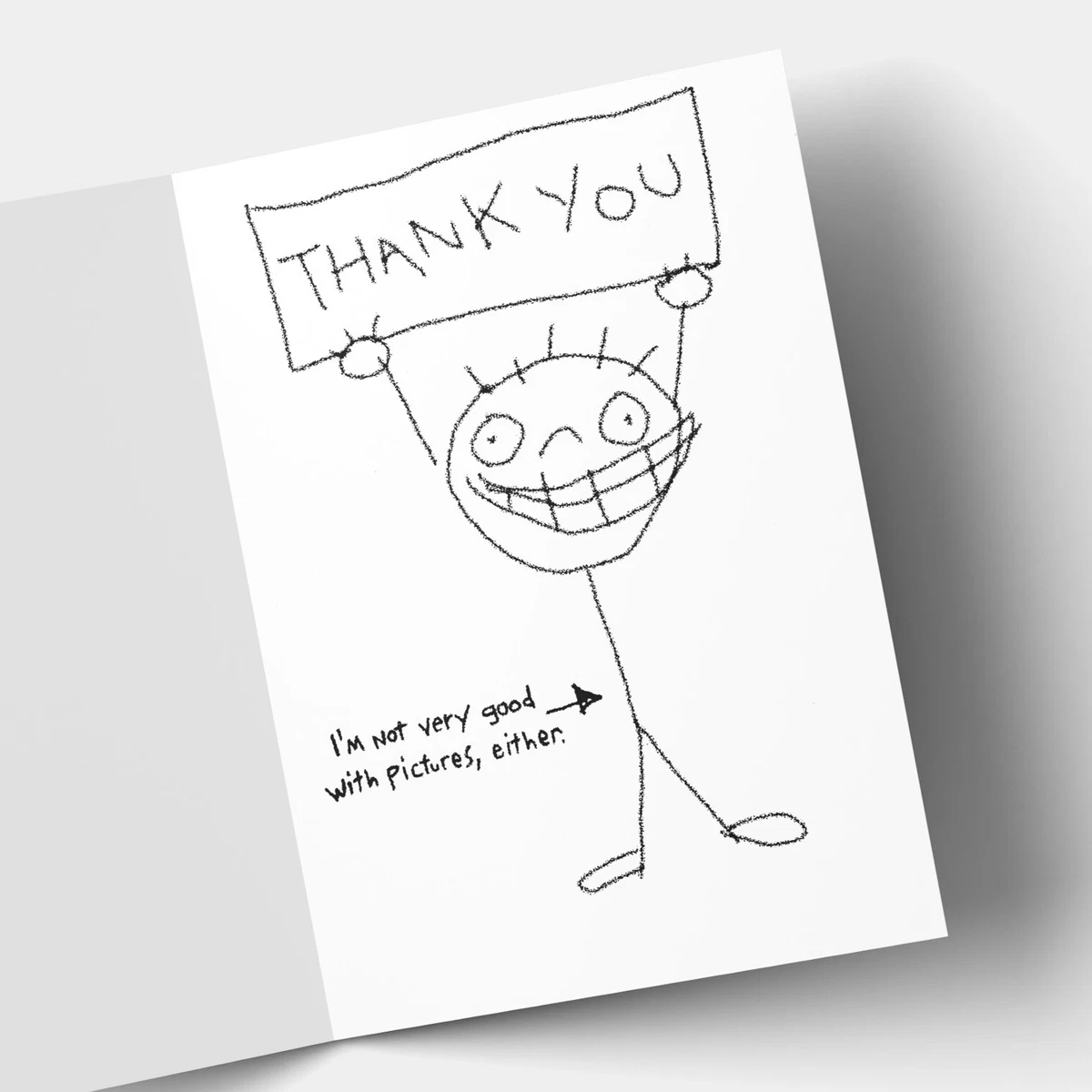Funny THANK YOU Card, by American Greetings, Drawing, Cat at a Desk +  Envelope | eBay