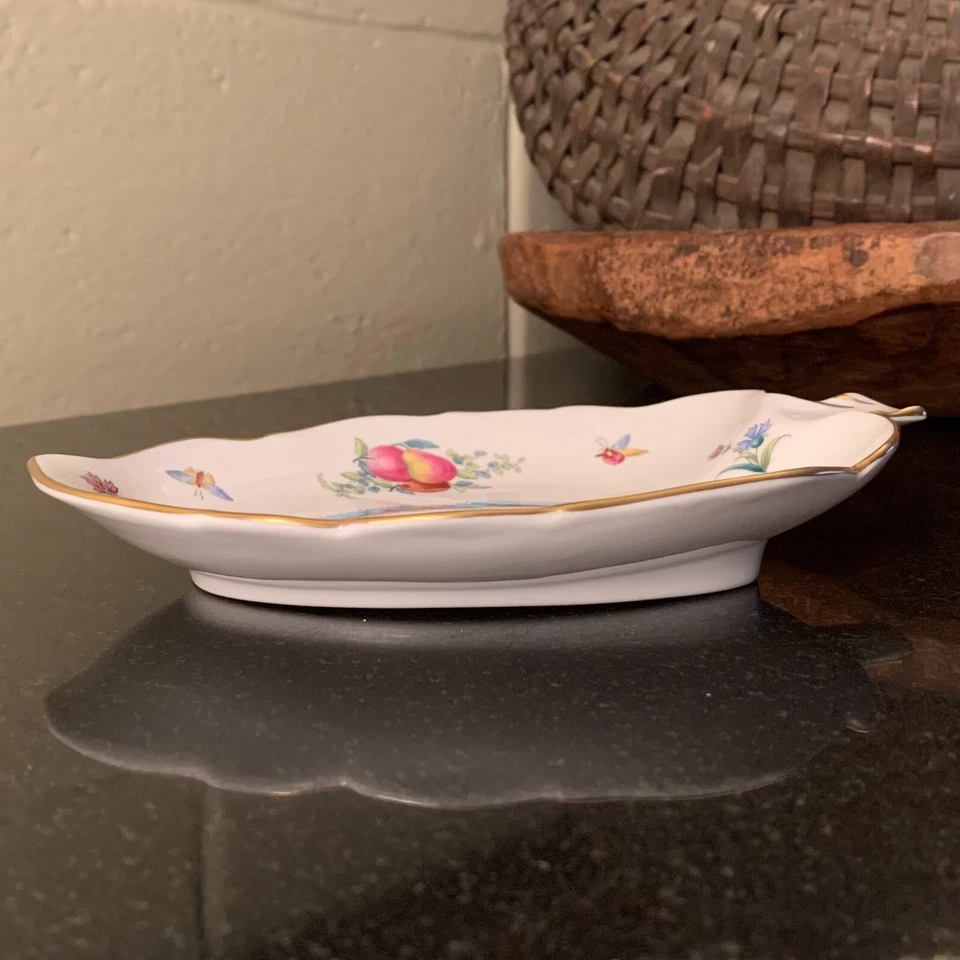 Spode Trapnell 7" Leaf Shaped Tray or Trinket Dish England Bone China - Pristine - Image 3 of 4