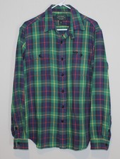 Polo Country Ralph Lauren Shirt Mens Large Flannel Plaid Chinstrap Outdoor VTG