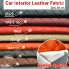 <!--F#f_0-->PU Leather Fabric Grid Sponge Quilted DIY Car Interior Seat Cover Material<!--F/-->