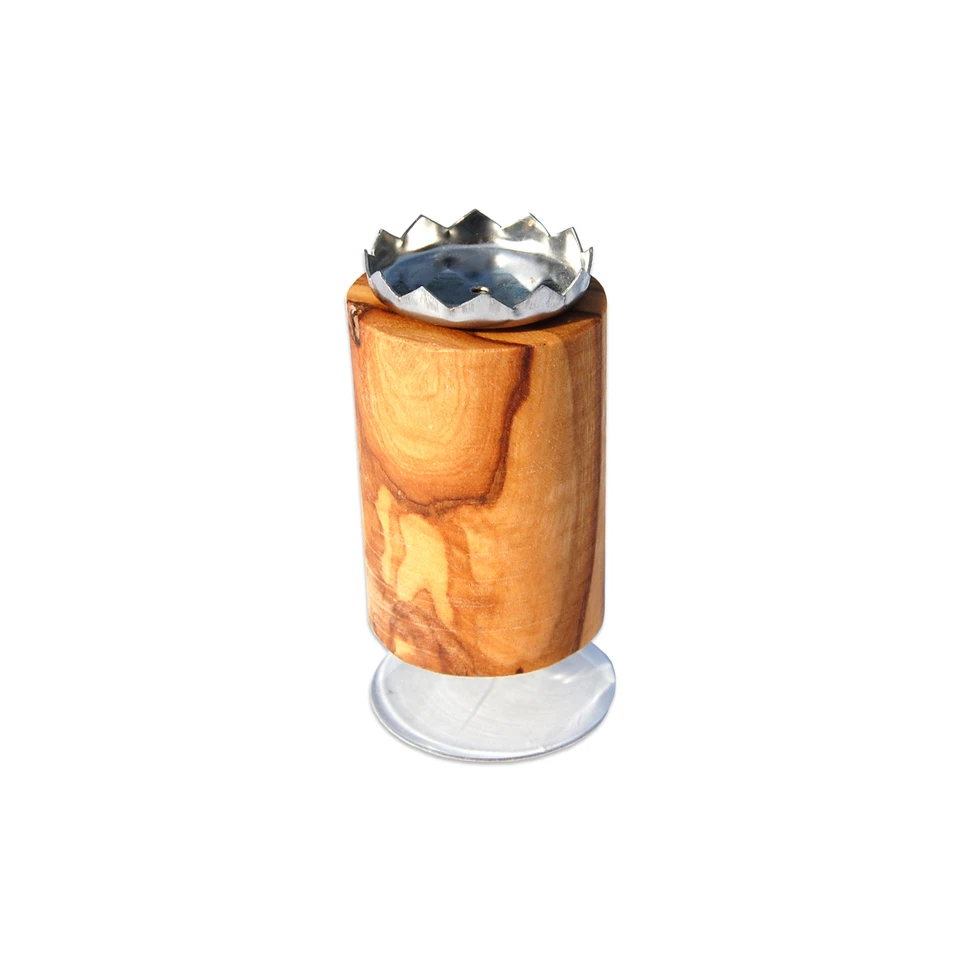 Magnetseifenhalter PISA aus Olivenholz inkl. Saugnapf und Seifenplättchen - Bild 1 von 3