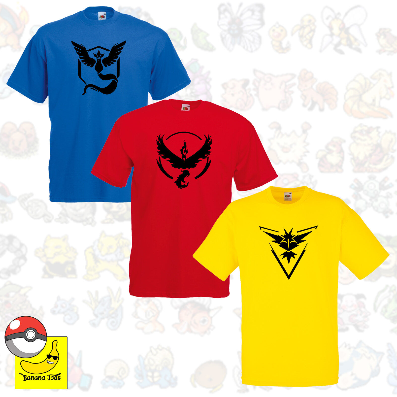 Pokemon Go Team Mystic Instinct Gift Symbol Pokeball Tee | eBay