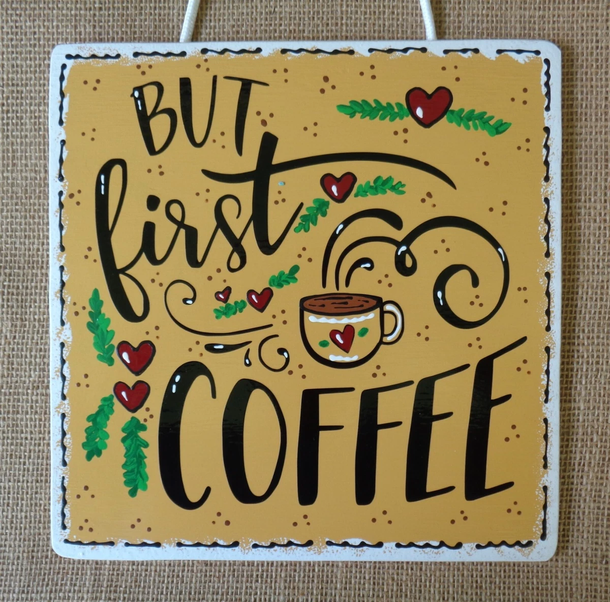 Placas De Café, Letrero Para Puerta, Decoración De Estación De Café, Colgador De Decoración