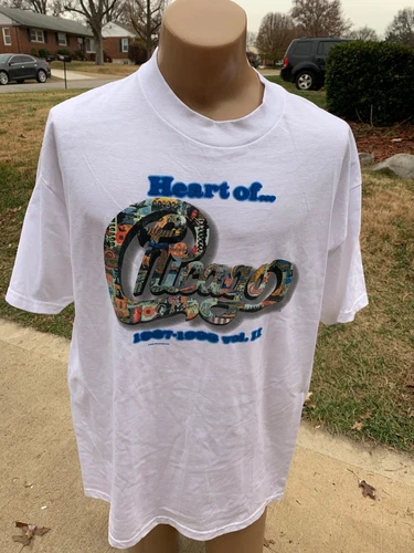Vintage Heart of...Chicago 1967-1998 vol II US Tour 1999 Con 1990s vintage concert t-shirt, vintage, size XL, single stitch, B+ condition