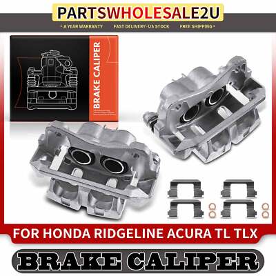 Front Side Brake Caliper with Bracket for Acura TL TLX Honda Ridgeline 2PCS