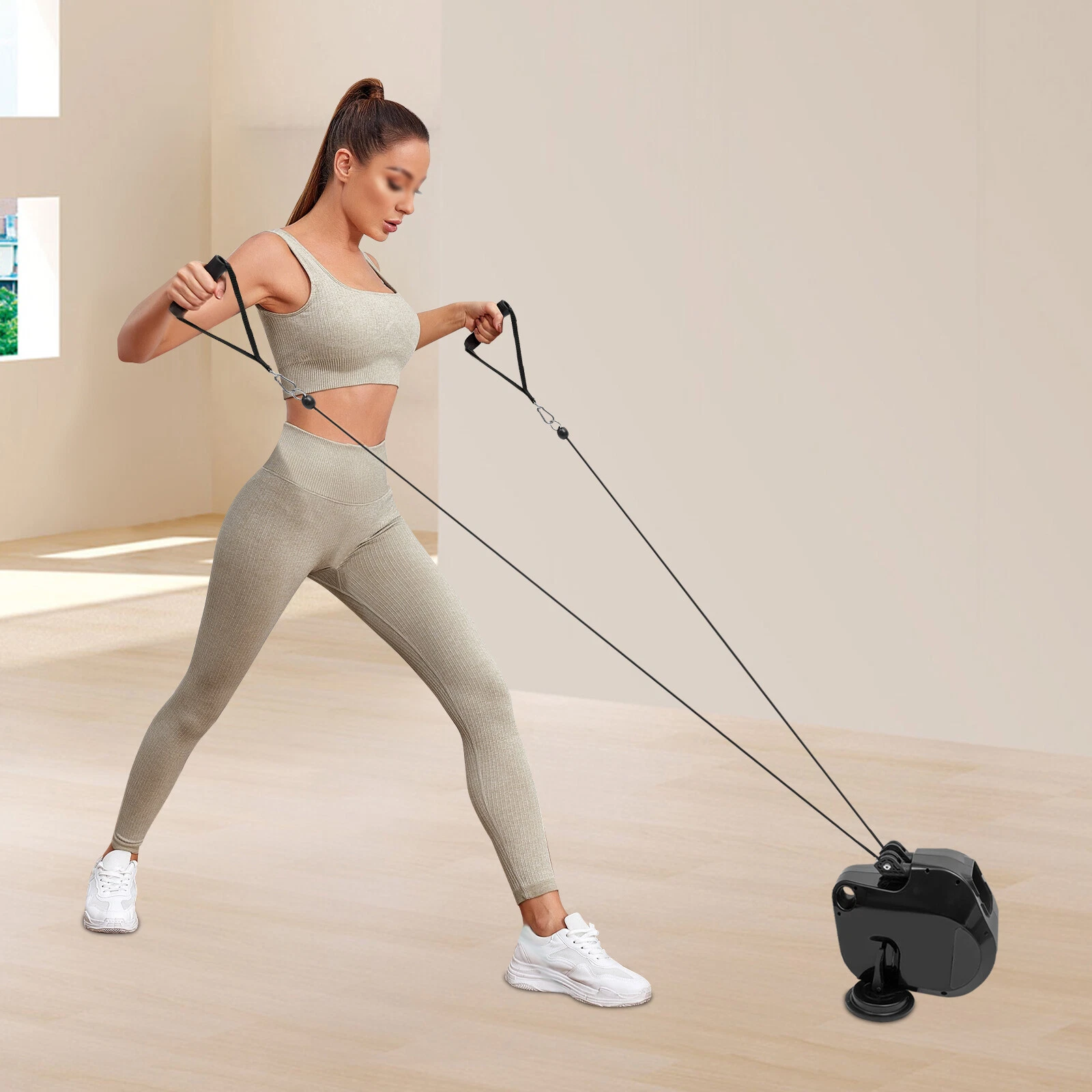 Fitness Endless Rope Trainer Machine Exercise Resistance Chest Muscle,Climbing