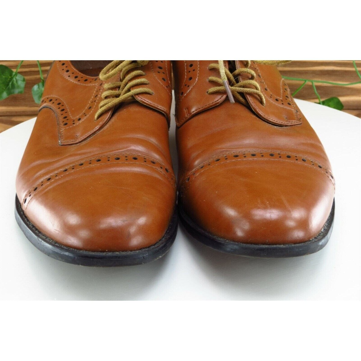 Nunn Bush Shoes Sz 10.5 M Brown Derby Oxfords Synthetic Men  display picture 2