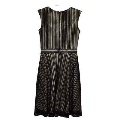 GABBY & SKYE - black & cream lace V-neck sleeveless formal dress women's  size 6 | eBay