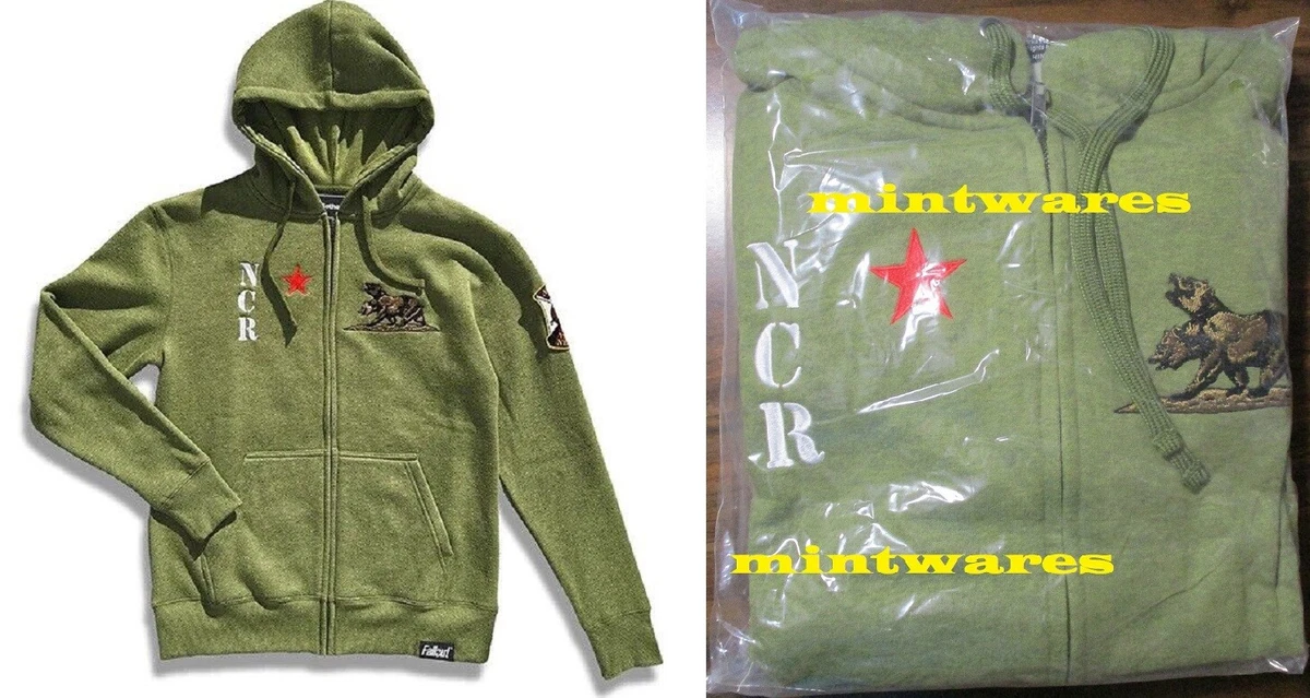 Fallout New Vegas California Republic NCR Trooper Unisex Full Zip Hoodie FNV NEW