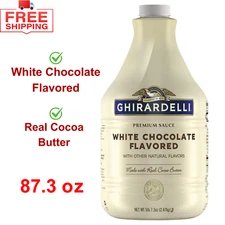 Ghirardelli Premium Sauce White Chocolate Flavored, 87.3 Ounce Bottle, New