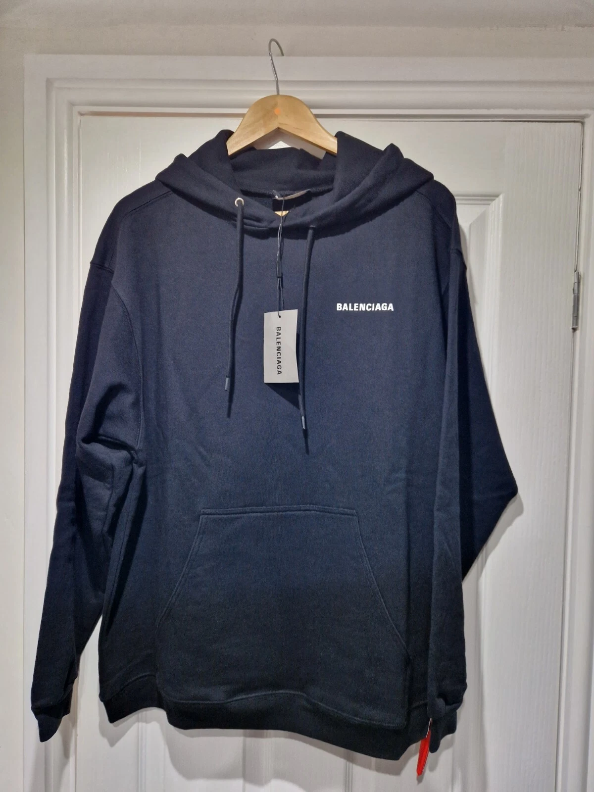 Balenciaga — BALENCIAGA BLACK UNISEX LOGO HOODIE BRAND NEW SIZE SMALL RRP £825