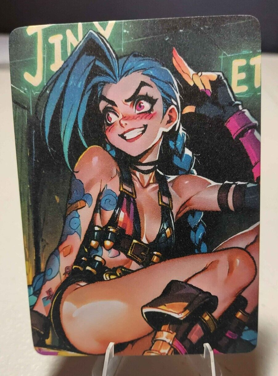 Jinx Full Art Goddess Story League of Legends Waifu Trading Card