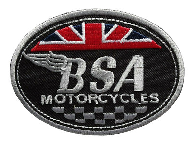 BSA BRITISH CLASSIC SUPER MOTO GP TT RENNRAD BESTICKTER PATCH UK VERKÄUFER