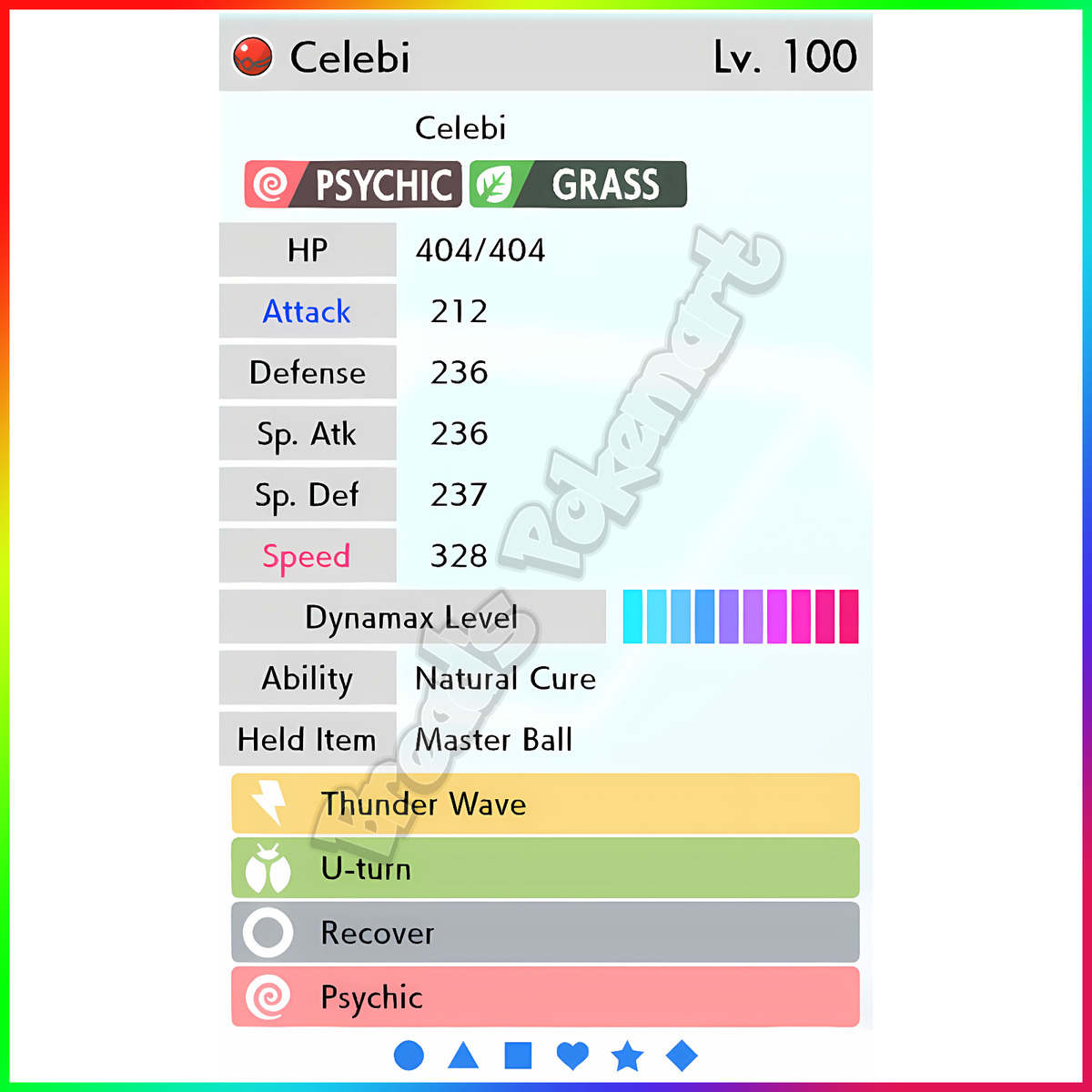 CELEBI Event Shiny 6IV Pokemon Sword and Shield lv100 Mythical -   Portugal