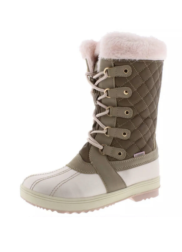 Khombu Sydney Winter Snow BOOTS Girls Medium Youth Kids Brown
