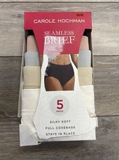 NWT CAROLE HOCHMAN 5 PK MULTI-COLOR SILKY SOFT FULL COVERAGE BRIEFS SZ M 842B