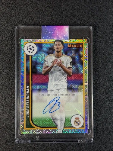 JUDE BELLINGHAM 2023-24 TOPPS MERLIN MOJO REFRACTOR AUTO REAL MADRID 13/99