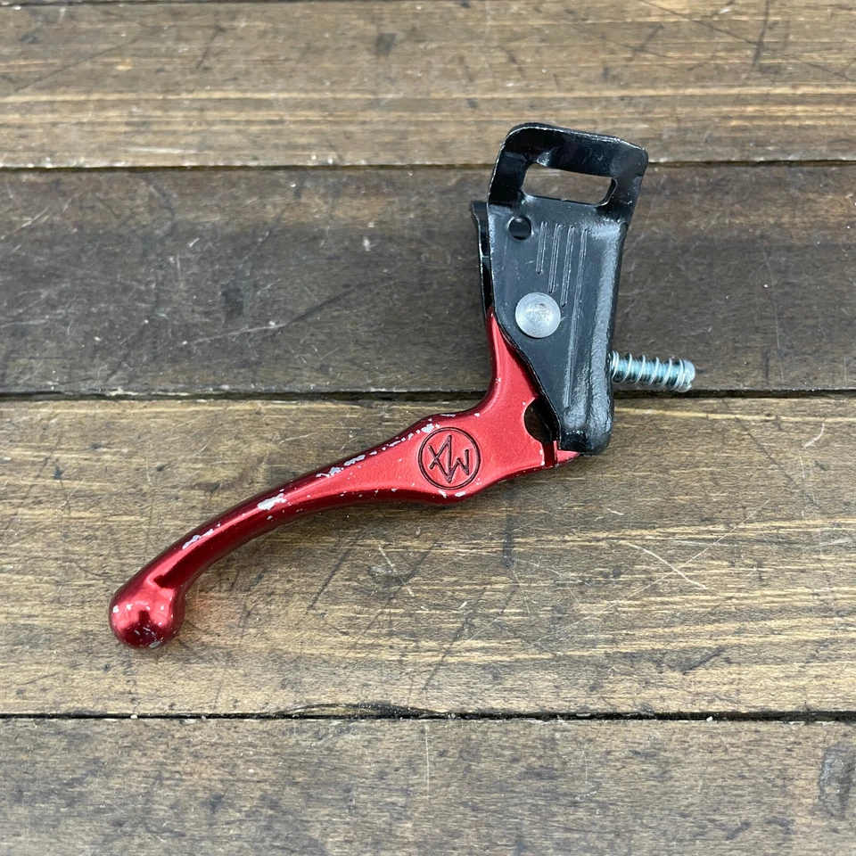 Palanca de freno Tech 3 vintage piezas MX Old School BMX derecha roja negra OG años 80 Foto 4 de 4