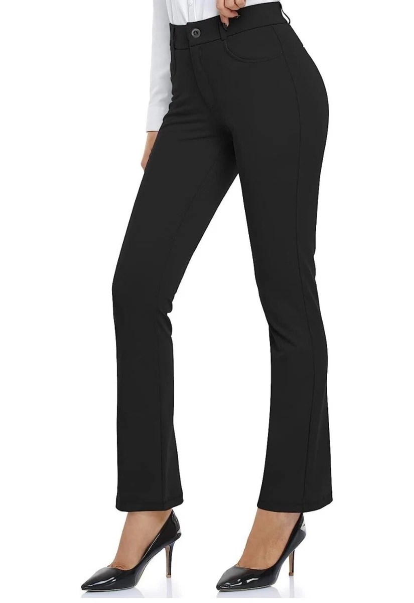 HISKYWIN Women Yoga Dress Pants Stretchy Work Pants Straightleg