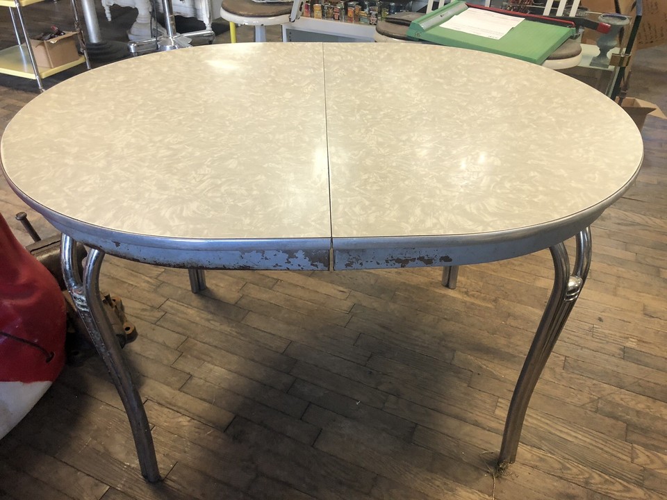 Vintage, Howell Co, Mid Modern, Chrome Formica Kitchen Dining Table, MCM | eBay