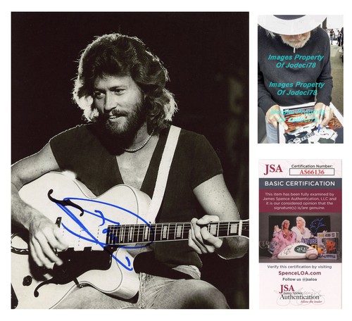 Barry Gibb Signed Autographed BEE GEES 8x10 Photo EXACT Proof JSA H
