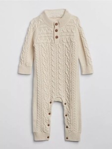 cable knit romper baby