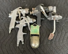 Lot of Spray Guns and Accessories For Parts Or Repair Matco Devilbiss Craftsman
